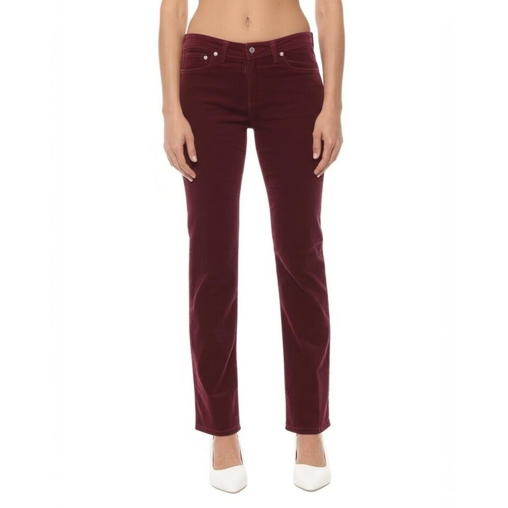 Calvin Klein Jeans Corduroy Pants Womens 33/16 Maroon Ultimate Skinny Casual